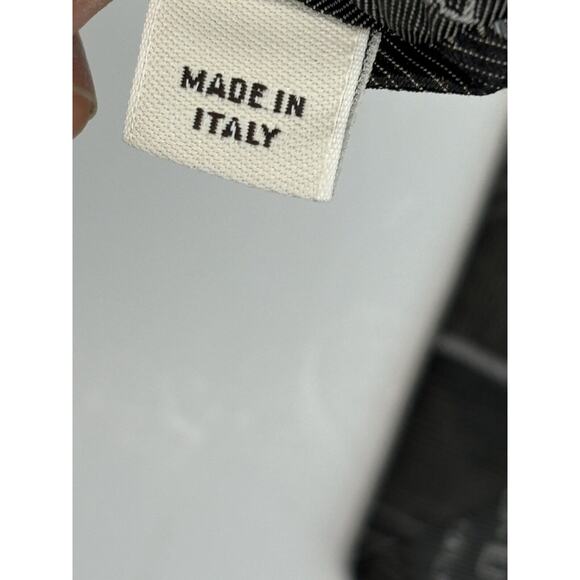 Pronto Uomo Silk Tie Brown Gray White Geometric Waves Men Necktie Italy 57" - Picture 4 of 4